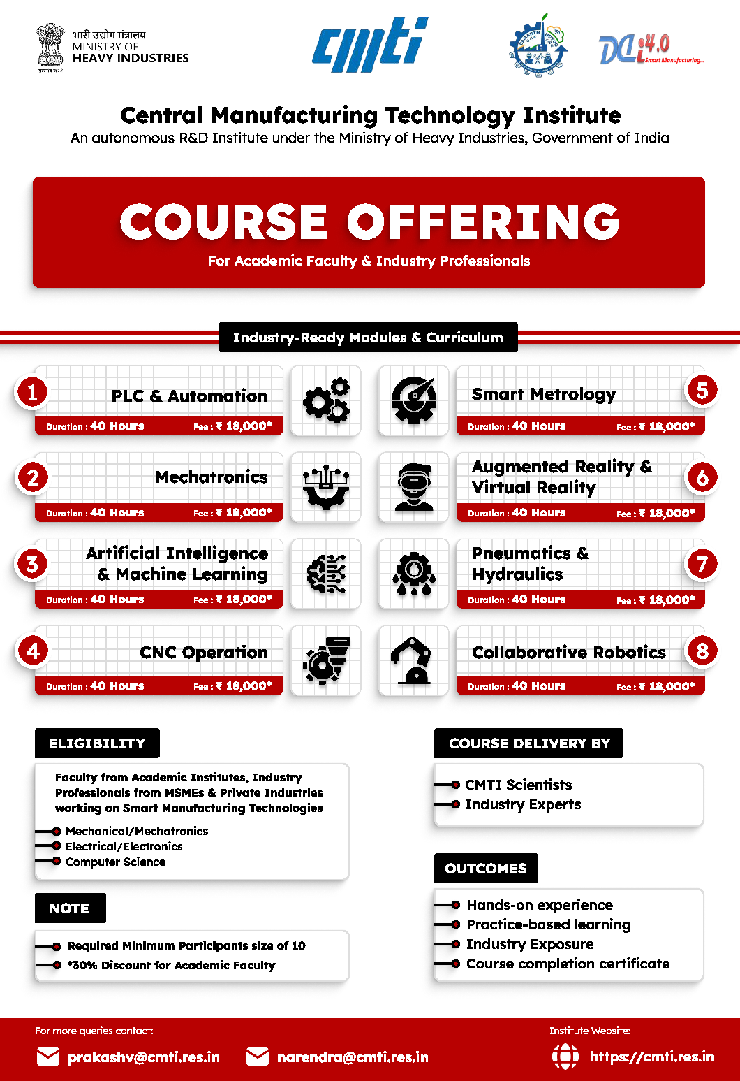 Course Offering for Academia and Industry